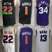 А+++ Феникс Мужская футболка#1 DEWIN Booker 13 Steve Nash 20 Josh Jackson 22 DeAndre Ayton 34 Charles Barkley