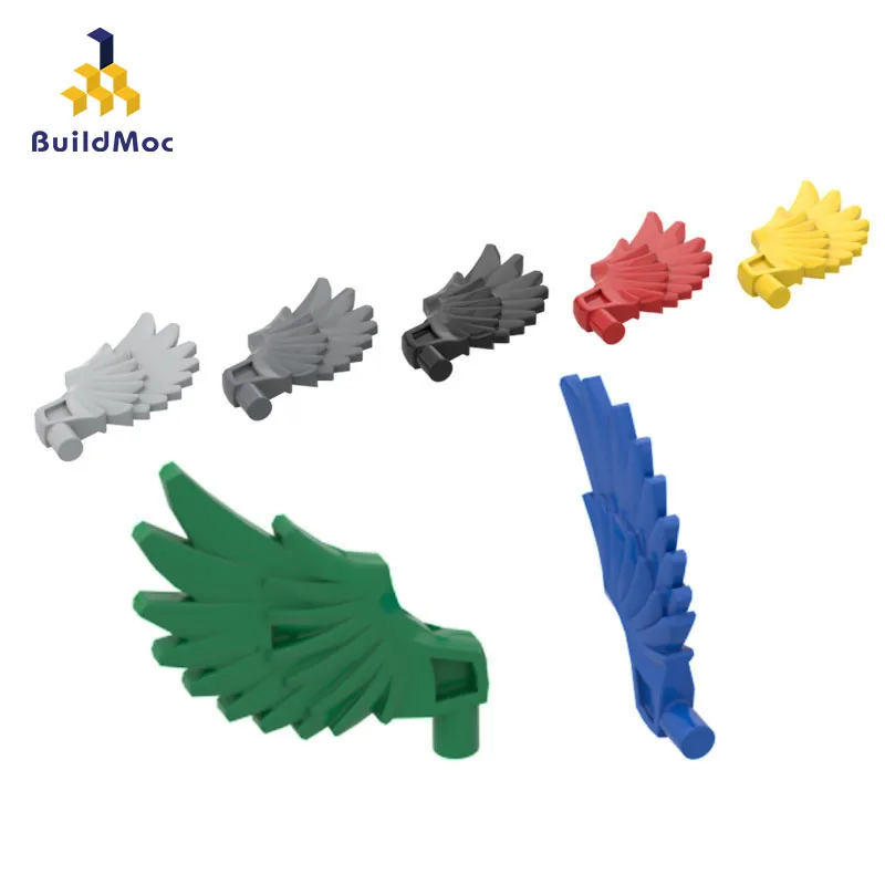 10Pcs MOC Parts 11100 Animal Creature Body Part Wing Feathered Compatible Bricks DIY Building Blocks Particle Kid Brain Toy Gift | Игрушки и