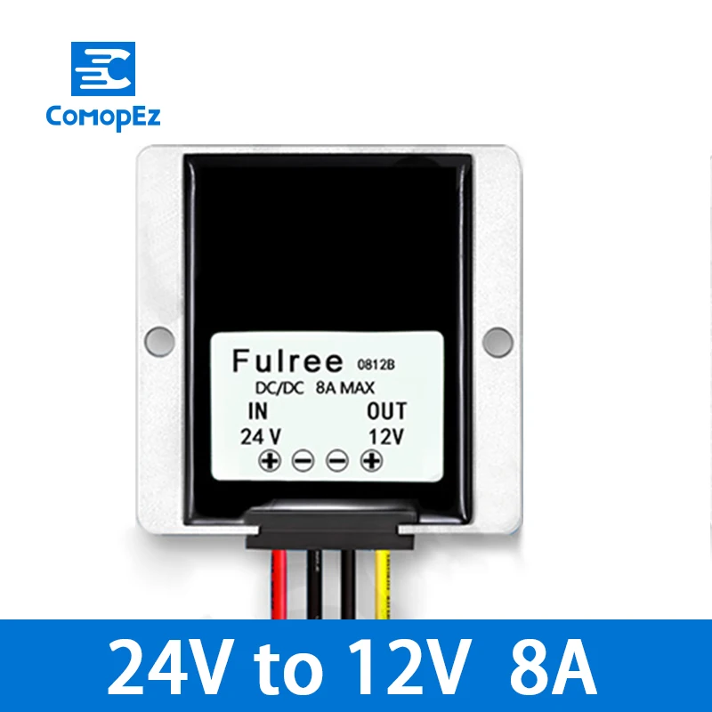 Преобразователь постоянного тока 24 В до 12 В 1A 2A 3A 4A 5A 8A 10A 12A 15A 20A 30A 40A повышающий понижающий регулятор напряжения питания для автомобиля на солнечной батарее