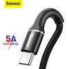 Baseus 40 Вт USB Type C кабель для Huawei Mate 20 10 P30 P20 Pro Lite USBC 5A Быстрая зарядка USB-C 3,0 Шнур зарядное устройство ► Фото 1/6