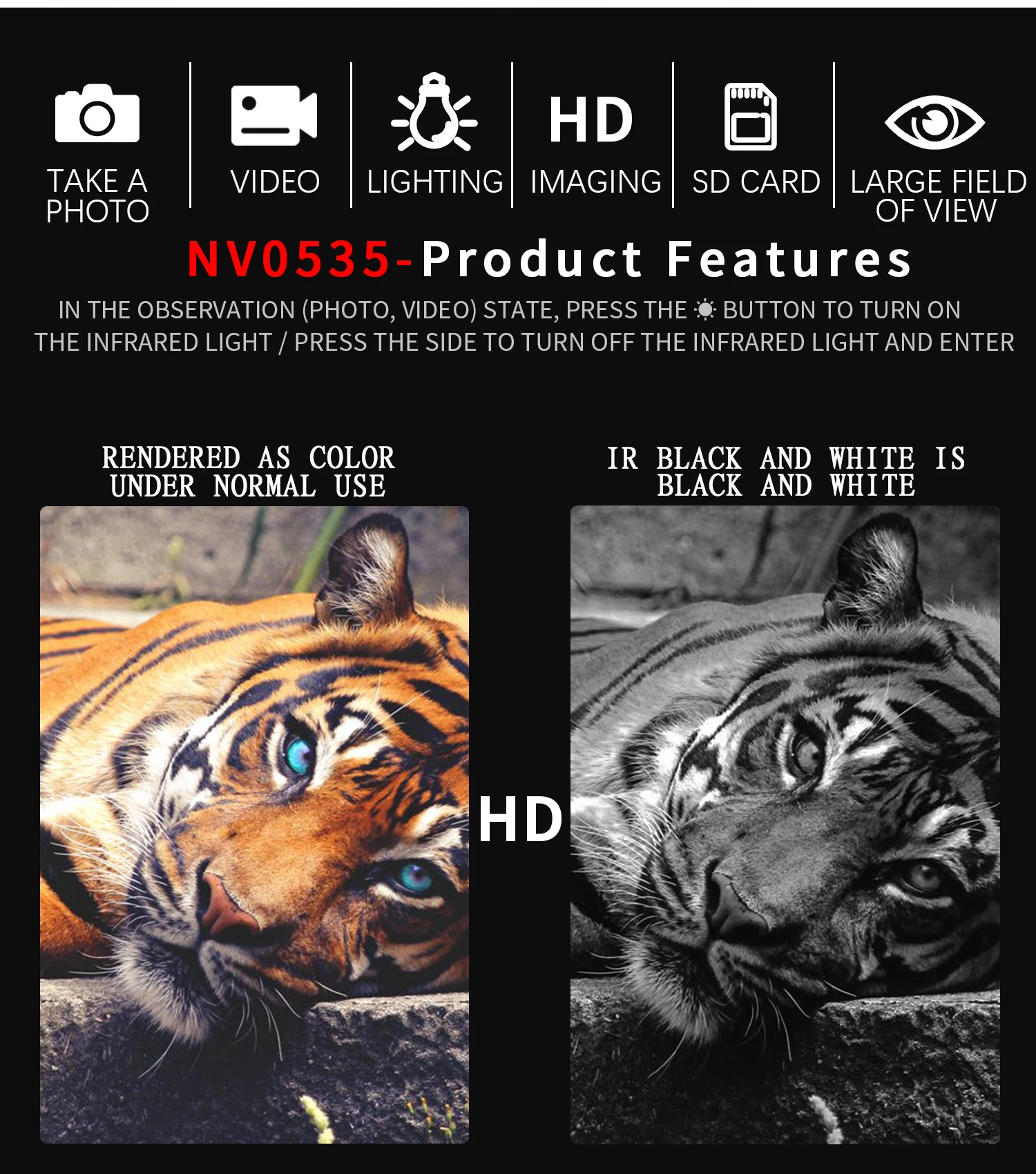 NV0535 ночное видение 5X инфракрасная цифровая камера Vedio 200 м Диапазон Монокуляр область для охоты инфракрасное ночное видение