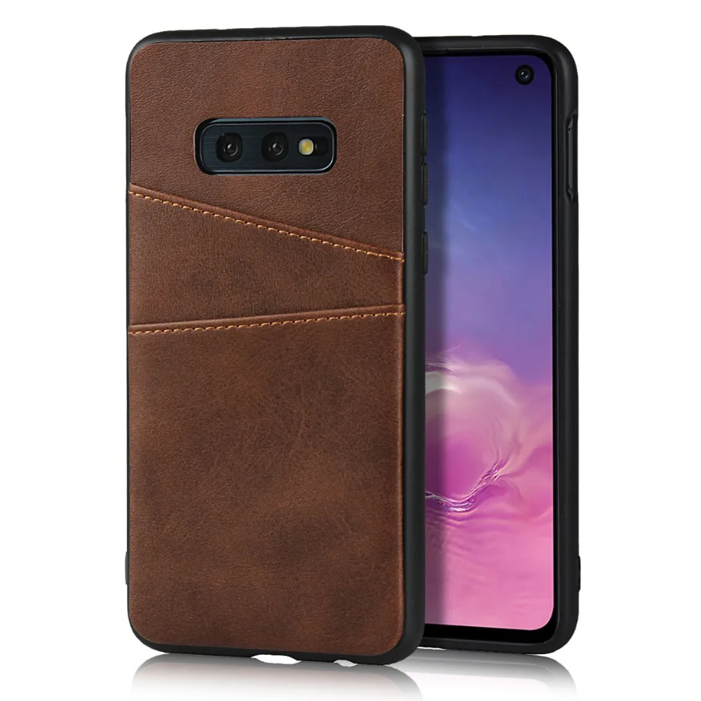 Силиконовый чехол для samsung Galaxy S10 Lite Plus S10e S10Lite S10Plus PU кожаный чехол для крышки с слоты для карт