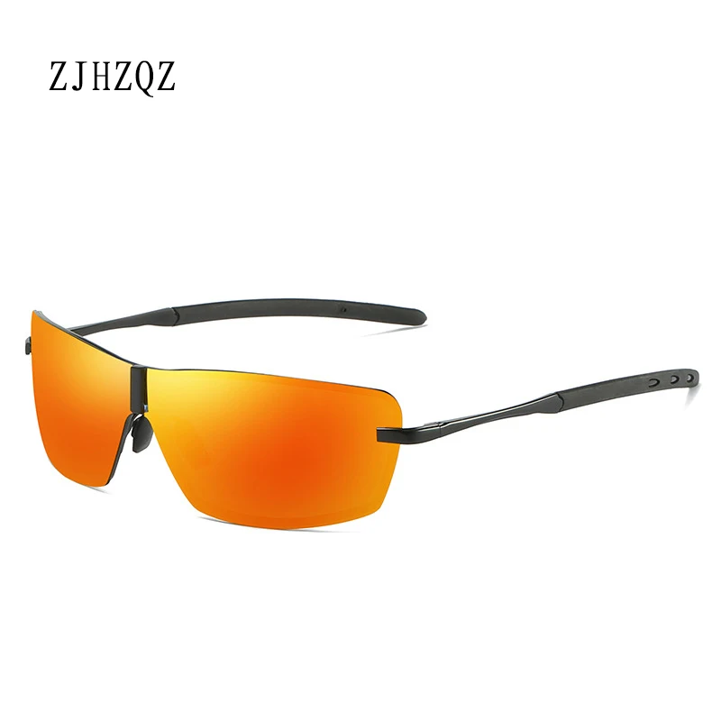 Black W Red ZJHZQZ поляризованные солнцезащитные очки с оправой из сплава для женщин и мужчин, женские роскошные очки в стиле ретро, красные, синие, коричневые линзы, очки для женщин - Цвет линз: Black W Red