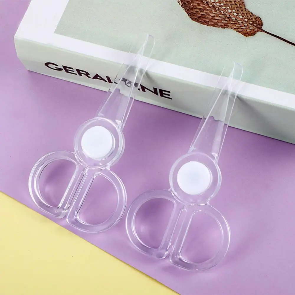 

2pcs/set Transparent Acrylic Art Scissors Paper Cutter DIY Craft Supplies Portable Students Stationery Durable Simple Scissors