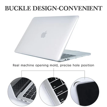 

Shockproof Transparent PC Case For Macbook Pro Retina 13 15 Retina 12 Air 11 13 Hard Plastic Protective Shell Cover For MacBook