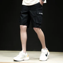 Мужской модный тренд на лето г. Красивый, свободный и повседневный большой карман с принтом монограммы шорты