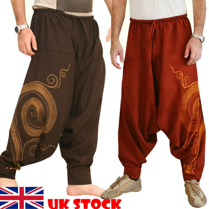 Mens Baggy Harem Pants Festival Hippie Boho Alibaba Harem Desert Trousers Loose Pants Mens Baggy Harem Pants Festival Hippie Boho Alibaba Harem Desert Trousers Loose Pants