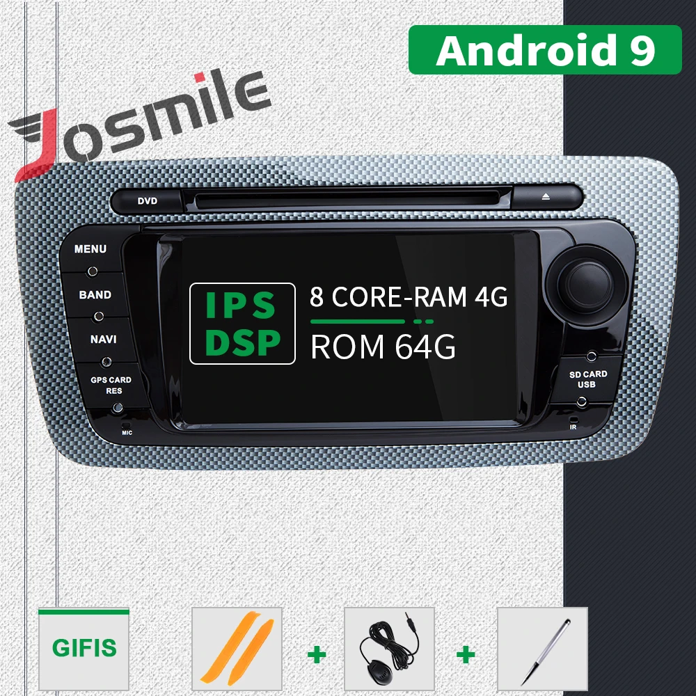Sale 8 Core 4GB 64G 2 Din Android 9.0 Car Radio DVD Player For Seat Ibiza 6J MK4 SportCoupe Ecomotive Cupra Multimedia GPS Naviagtion 0