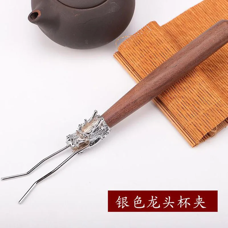 Tea Clips fork For Cast Iron Teapot kung fu Tea Pot set Heat insulation Copper Coffee Tools Accessory