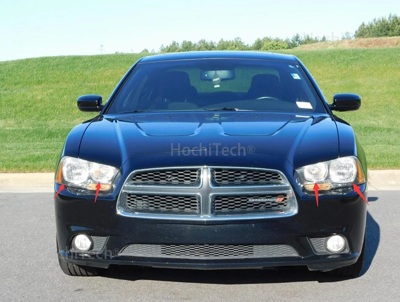for Dodge Charger SXT Plus 2011 2012 2013 RGB Multi Color LED Angel Eyes Halo Rings Kit