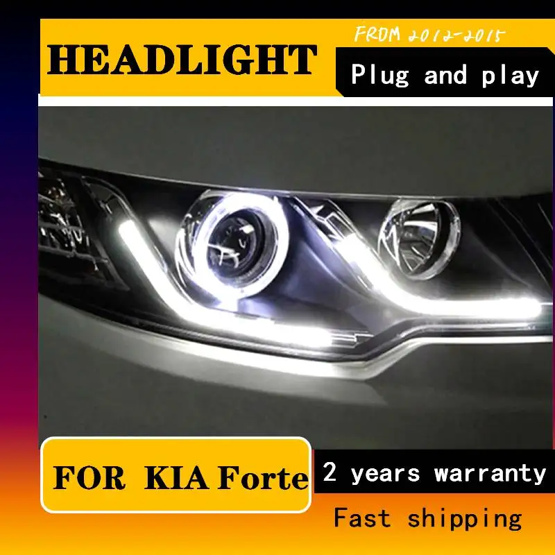 Автостайлинг для Kia Forte фары 2010 2011 2012-2015 Cerato светодиодный ные DRL Биксеноновые линзы