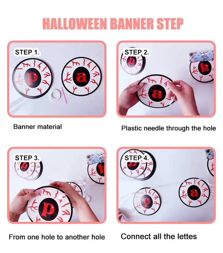 Украшение на Хэллоуин бумажный баннер рождественские аксессуары Рождественский