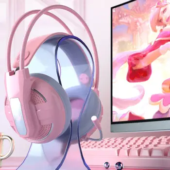 

Gaming Headset 7.1 channel headphone with Mic and Colourful Light HiFi Restore True Sound Quality Noise Reduction Independent Ca