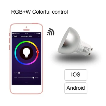 Smart WIFI Spotlight GU10 E27 E26 B22 Voice Control 5W RGB Color Changing Bulb Lamp Mobile APP Remote Control LED Bulb MR16 16m color changing ampoule led e27 b22 magic smart bulb dimmable light lamp bulb rgb 20w wifi ir remote control spotlight
