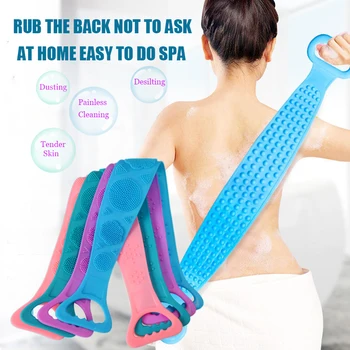 

Silicone Brushes Bath Towels Rubbing Back Peeling & ASH Body Brush Massage Shower Silicone bath towel Scrubber Skin Cleaning