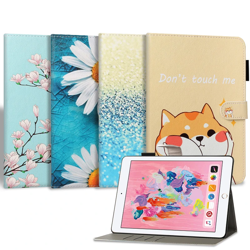 Blossom Cute dog Case for iPad Mini 5 4 3 2 1 PU Leather Silicone Soft Back Stand Smart Cover ipad mini case kids | Компьютеры и офис
