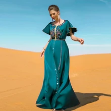 

Ramadan Vestido Longo Dubai Abaya Turkey Islam Arabic Pakistani Muslim Long Evening African Dresses For Women Robe Musulmane