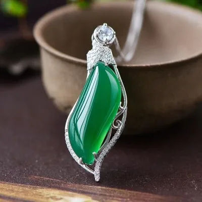 Аутентичный jade myelin набор S willow подвеска ледяной зеленый изумруд 925 серебряный комплект из трех предметов ключ девочка подарок