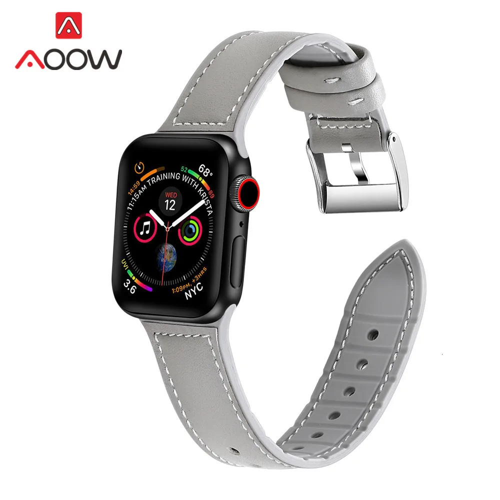 Горячая Распродажа, силиконовый кожаный ремешок для часов Apple Watch iwatch 4, 40 мм, 44 мм, 38 мм, 42 мм, зеленый браслет, ремешок для iwatch 3, 2, 1 ремень