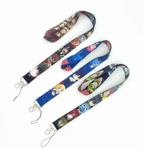New Japanese anime Fairy Tail Neck Strap Lanyards Badge Holder Rope Pendant Key Chain Accessorie | Украшения и аксессуары