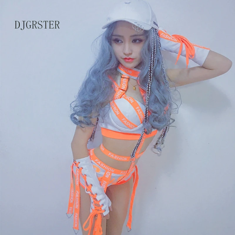DJGRSTER Women Ladies Fashion Design Dance Bodysuits Hiphop Dance Clothes Dance Costume Jazz Girls Singer Stage Performance Wear (3)