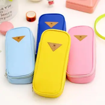 

Rectangle Flip Design Pen Box Pencil Pouch Student Office Stationery Zipper Bag