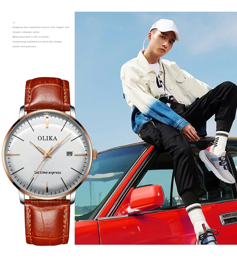 2023 Year  Top Brand   Curved Glass  Men Watch   Waterproof Wristwatch  with Date  copy  Men  Business watches