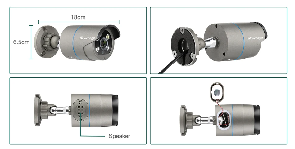 Techage 8CH POE NVR комплект 1080P CCTV камера система двухсторонняя аудио 2MP наружная Водонепроницаемая Ai IP камера POE Домашняя безопасность видео комплект