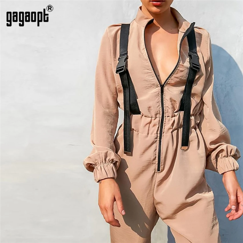 Gagaopt 2019 High Fashion Autumn Rompers Womens Jumpsuit Sexy Vintage Casual Khaki Long Sleeve Jumpsuit Rompers Overalls Gagaopt 2019 High Fashion Autumn Rompers Womens Jumpsuit Sexy Vintage Casual Khaki Long Sleeve Jumpsuit Rompers Overalls