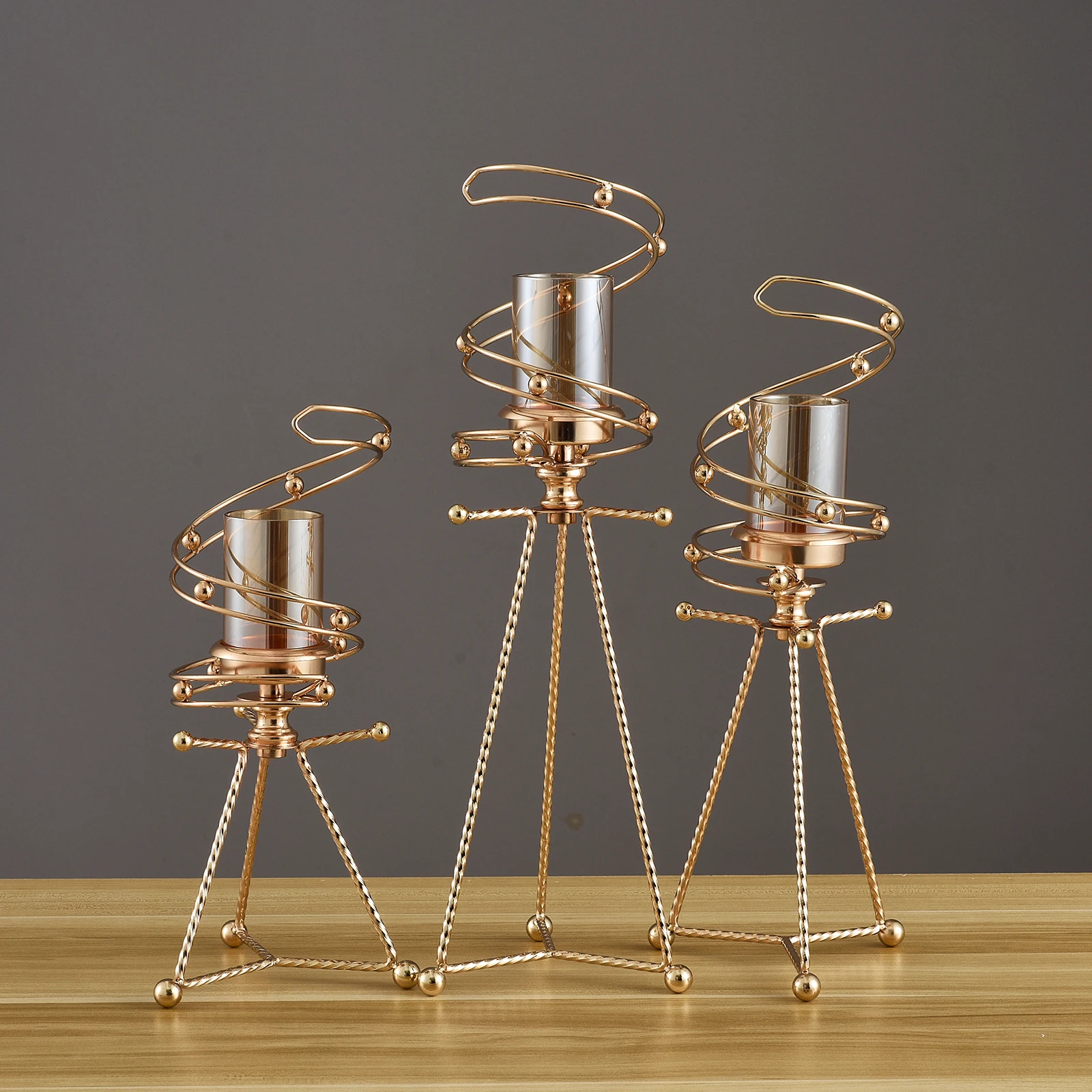 Antique Metal Candlestick Candle Holders Gold Wedding Party Decoration