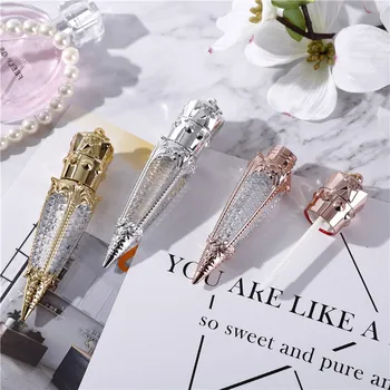 

4ml Golden Wand Crown Lip Gloss Tube Cosmetic Plastic Empty Lipgloss Stick Packaging Container