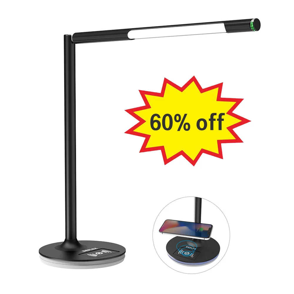 Cena Lampa biurkowa BRILEX Lmap z 3 tryby oświetlenia bezprzewodowe ładowanie dla iPhone X Xr Xs Max Samsung Galaxy Huawei P30 Mate30 pro.