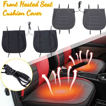 

Car Electric Heated Seat Car Styling Autumn Winter Pad Cushions Auto Covers Universial In 1 Fast Heated & Adjustable Black