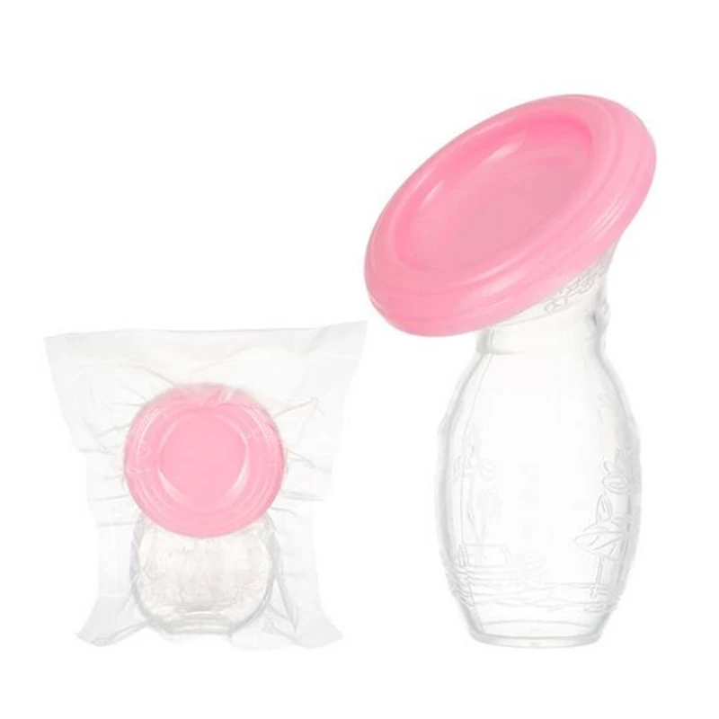 Силиконовые Грудное вскармливание ручное Кормление сильного всасывания Reliever молокоотсосы для кормления бутылочка для молока - Цвет: pink cover