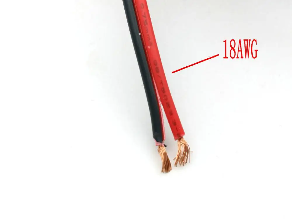 1 Катушка 10 м 18AWG (черный + красный) медный провод на молнии 1 Катушка 10 м 18AWG (черный + красный) медный провод на молнии