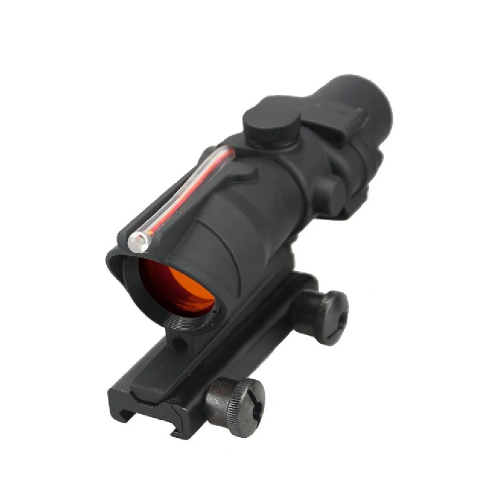 ACOG ACOG 4X32 оптический прицел с красной точкой прицел тактика волокно охотничий прицел винтовка прицел призматический Коллиматорный прицел - Цвет: ACOG