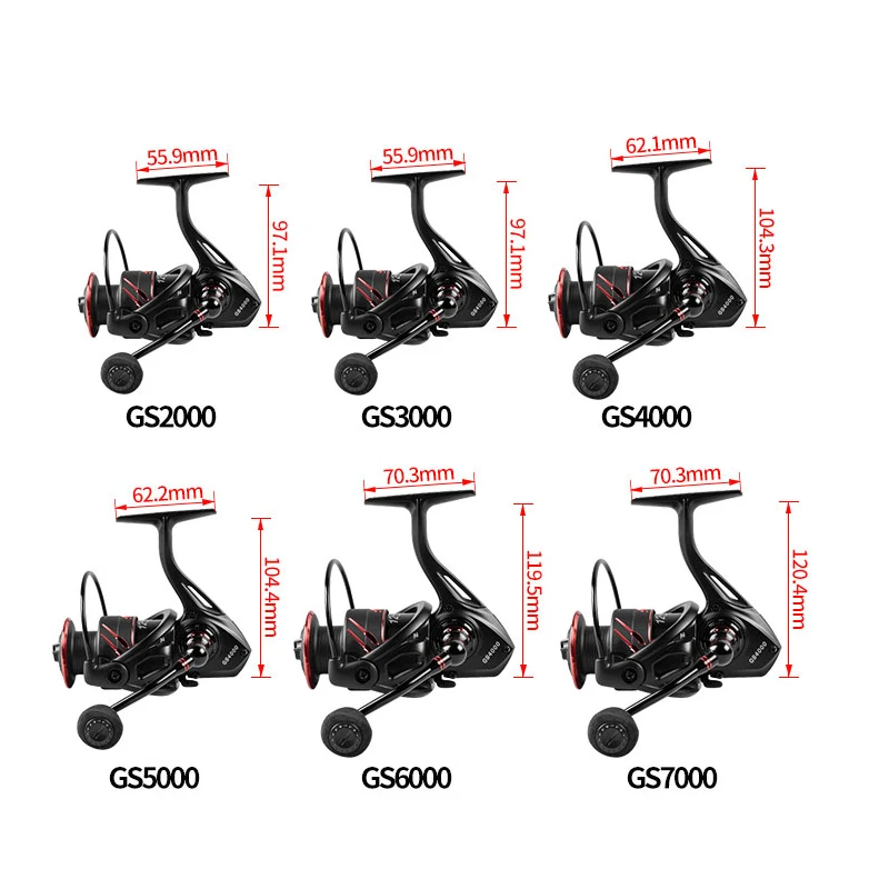LINNHUE New Fishing Reel Full Metal Spool Spinning Reel 5.0:1 Max Drag 10Kg Power Smooth Sea Carp Fishing Reel Black LINNHUE New Fishing Reel Full Metal Spool Spinning Reel 5.0:1 Max Drag 10Kg Power Smooth Sea Carp Fishing Reel Black
