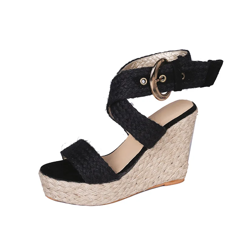 ladies cork wedge sandals
