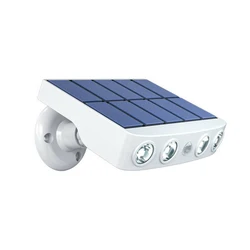 Applique murale solaire à Induction, imperméable, rotative, pour l'extérieur, luminaire de jardin, lumière blanche 