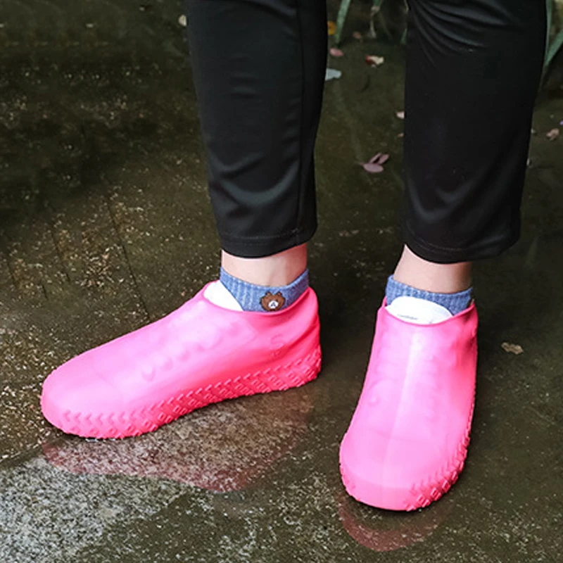 Перерабатываемые силиконовые галоши Многоразовые водонепроницаемые непромокаемые мужские ботинки, непромокаемые сапоги Нескользящие моющиеся унисекс износостойкие