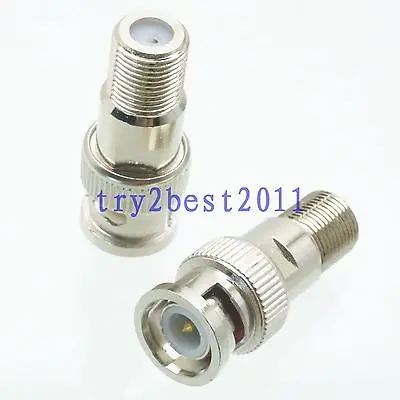 DHL/EMS 100 комплектов* 1pce разъем адаптера BNC штифт для F tv jack pin RF коаксиальный Прямой-C1