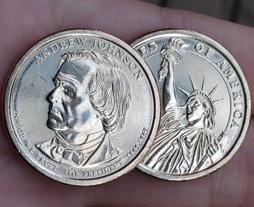 26.5mm Andrew Johnson 100% Real Genuine Comemorative Coin Original Collection | Дом и сад