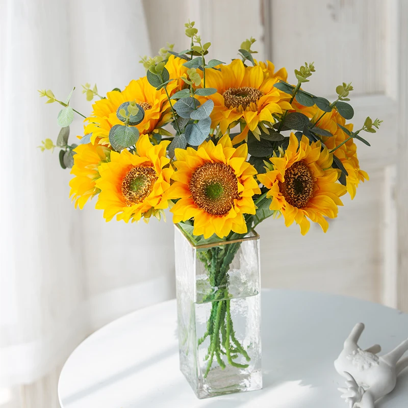 Artificial Flower Sunflower Taiyanghua Wedding Home Small Bundled Bouquet | Дом и сад