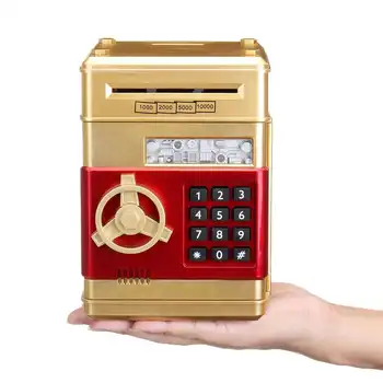 

New Electronic Piggy Bank ATM Password Money Box Cash Coins Saving ATM Bank Safe Box Auto Scroll Paper Banknote For Kids Gift