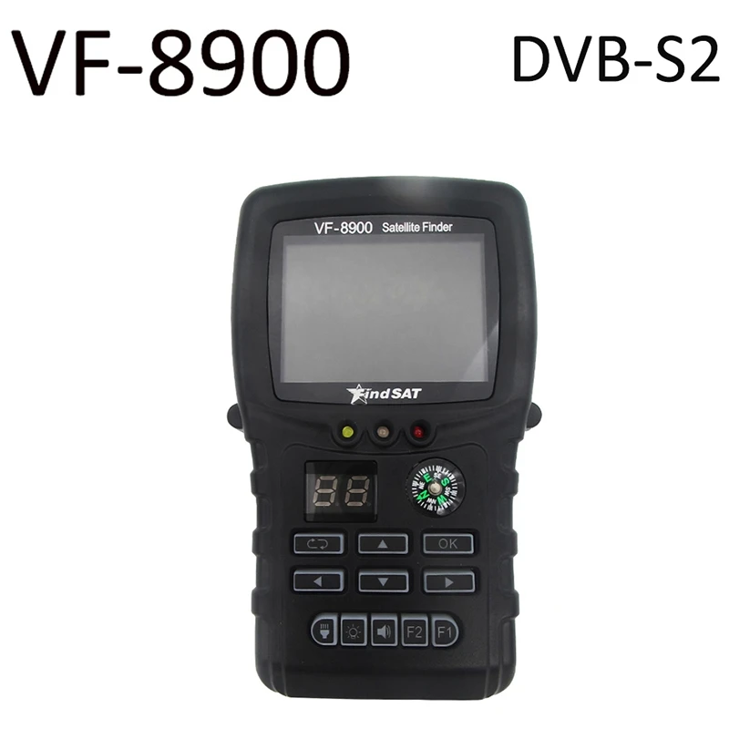 HD цифровой спутниковый искатель VF-8900D DVB-S2 циклон с фонариком для спутникового ТВ приемник ЕС разъем