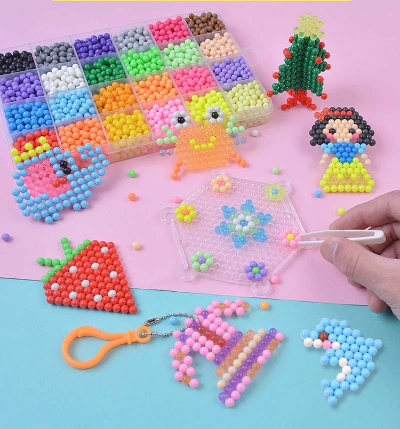 6000 шт DIY волшебные бусины формы в виде животного ручная работа 3D Головоломка Детские Обучающие шарики игрушки для детей