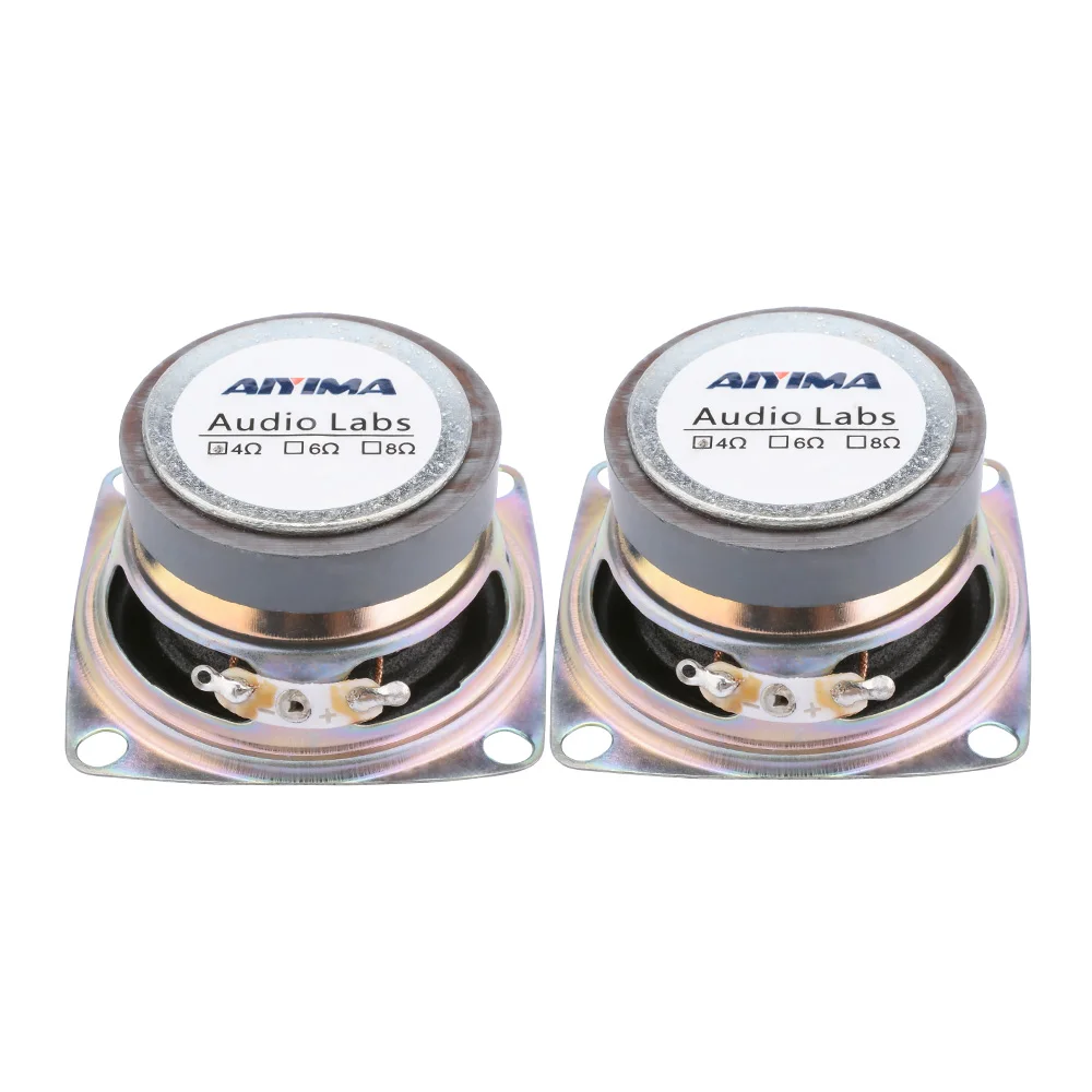 AIYIMA 2Pcs 2 Inch Full Range Tweeter Mini Speaker 4 Ohm 3W Stereo Loudspeakers Box DIY Portable Sound