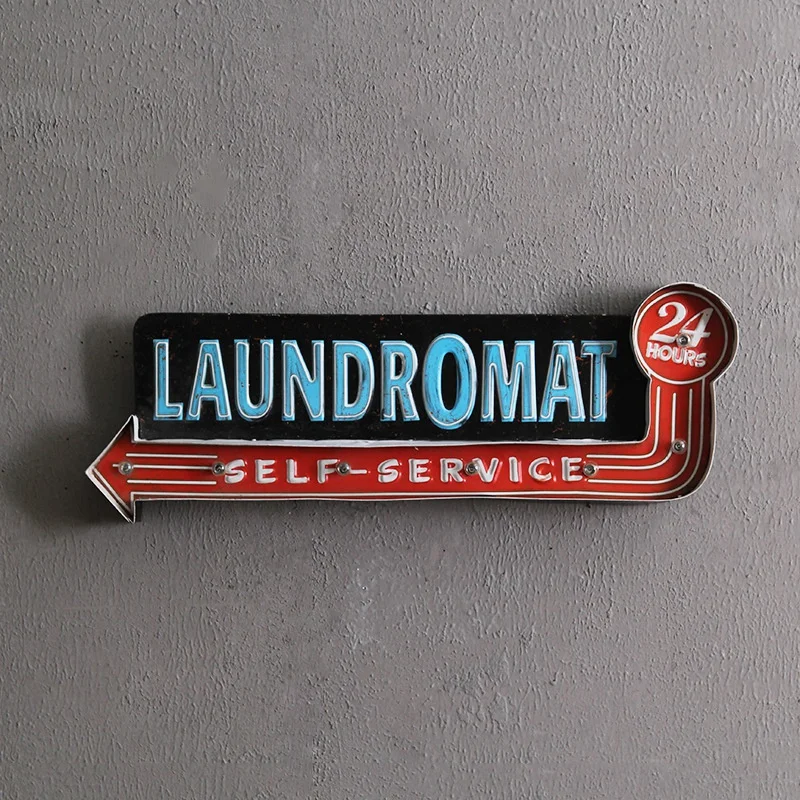

Retro Style Wall Decoration Indoor Bar Pendant Creative Three-Dimensional Road Sign Hanging Iron Painting Background Wall Decora