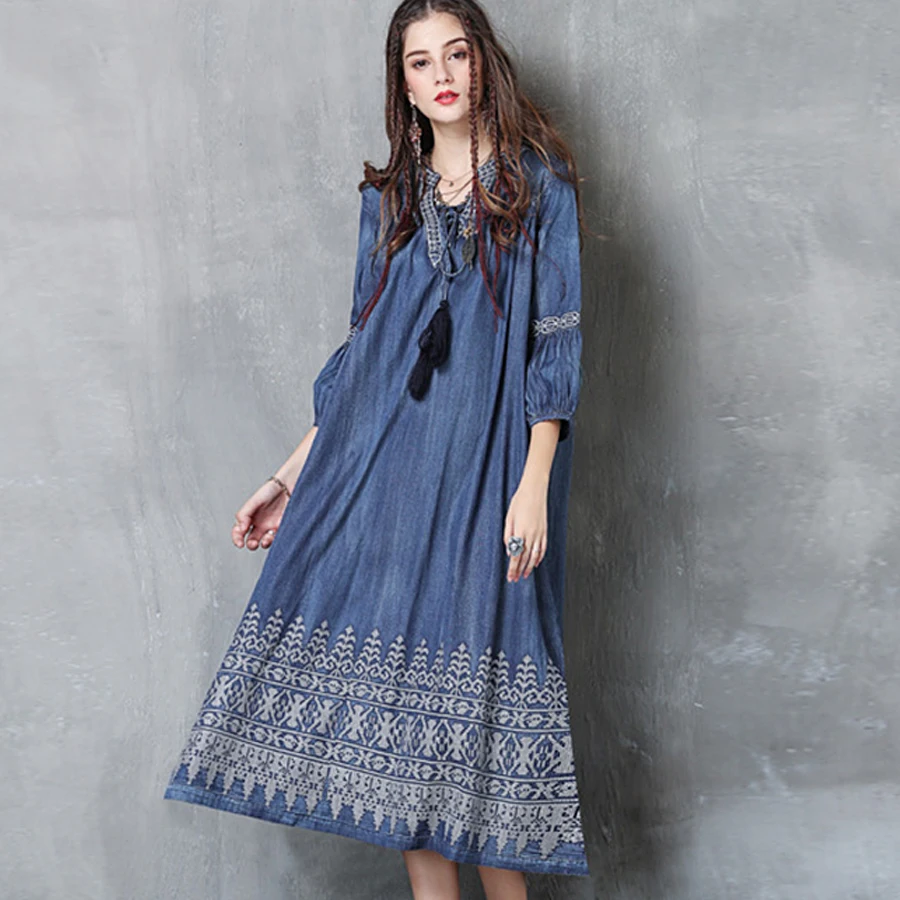 denim gypsy dress