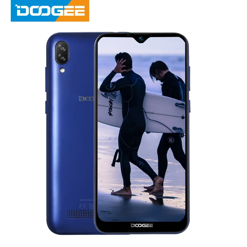 DOOGEE X90 Cellphone 6.1inch 19:9 Waterdrop LTPS Screen Smartphone Quad Core 16GB ROM 3400mAh Dual SIM 8MP+5MP WCDMA Android Go